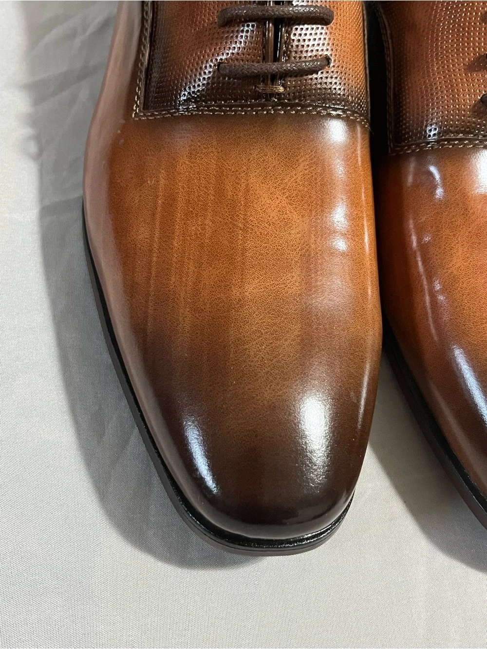 ID Required Men's Two-Tone Brown Dress Shoes Size 11